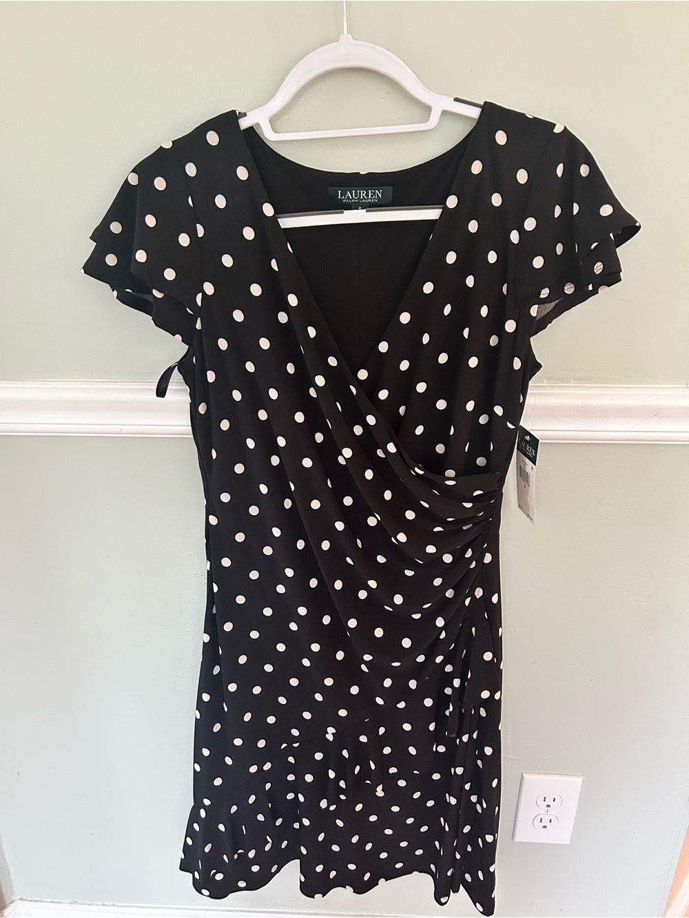 Ralph Lauren Black Dress with White Polka Dots
